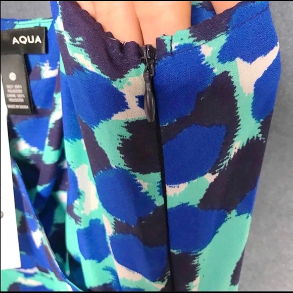 Blue Mint and White Spaghetti Strap Dress - Picture 7 of 8